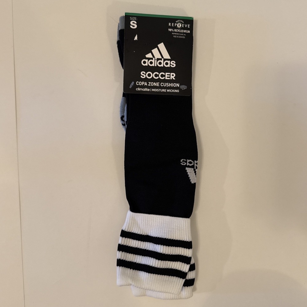 Adidas Men's Athletic Socks Small Black / White NWT